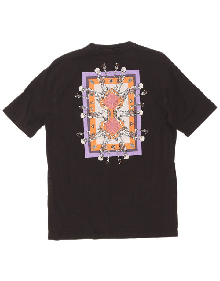 Zara Ανδρικό γραφικό T-Shirt Top Μικρό μαύρο βαμβακερό