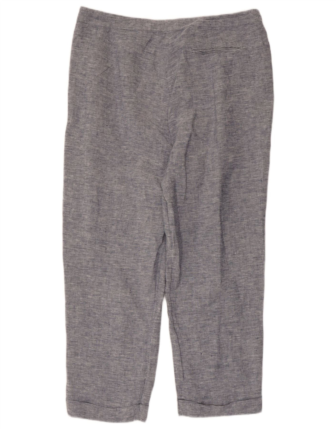 JAEGER Γυναικείο ίσιο κομμένο παντελόνι UK 16 μεγάλο W36 L25 μπλε λινό