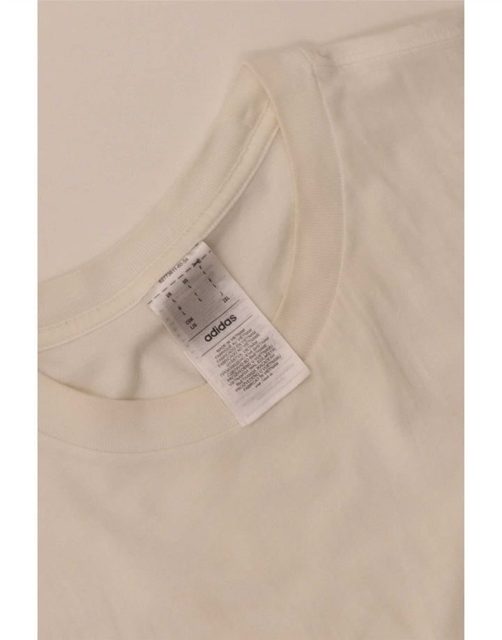 Ανδρικό T-Shirt Adidas Top μεγάλο λευκό βαμβακερό