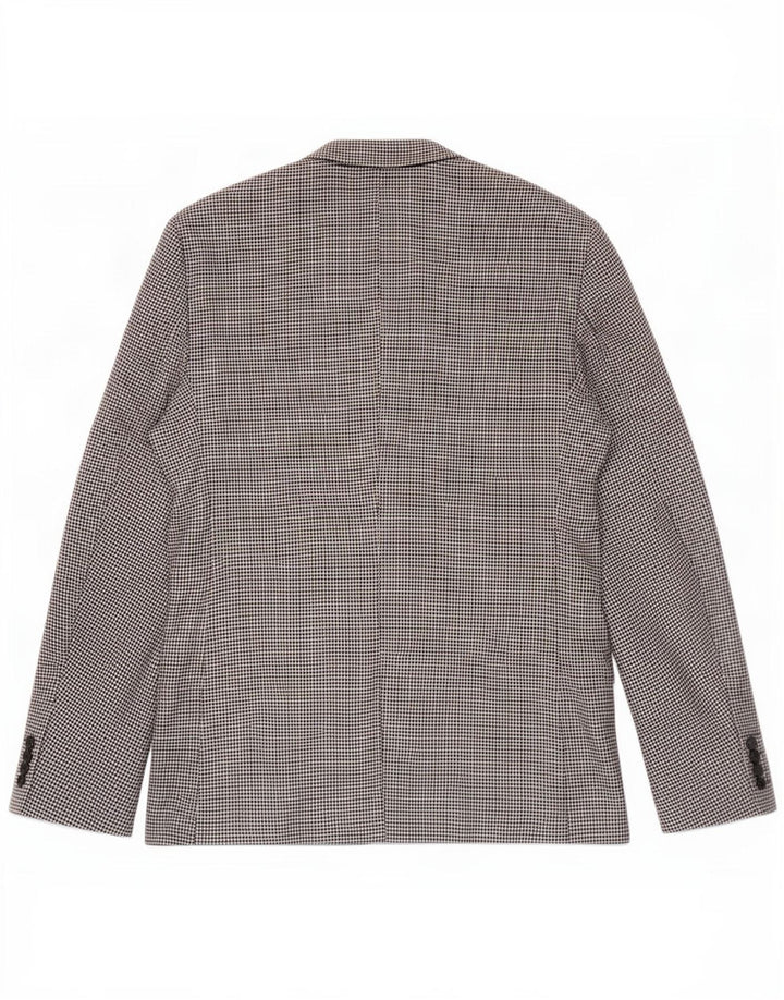 Zara Ανδρικό σακάκι σακάκι με 2 κουμπιά EU 52 Large Black Houndstooth