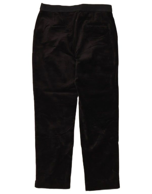 Marks & Spencer Γυναικείο βελούδινο κομμένο παντελόνι UK 8 Small W28 L25 μαύρο