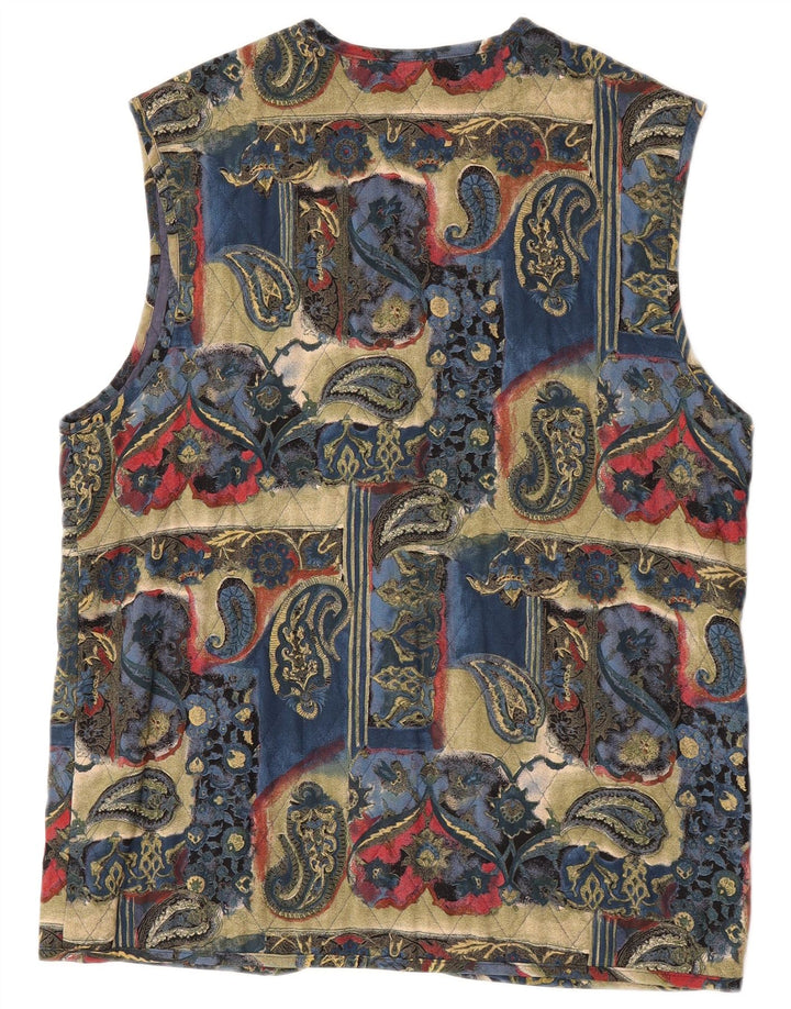 Vintage Γυναικείο Καπιτονέ Gilet EU 42 Μεγάλο πολύχρωμο Paisley