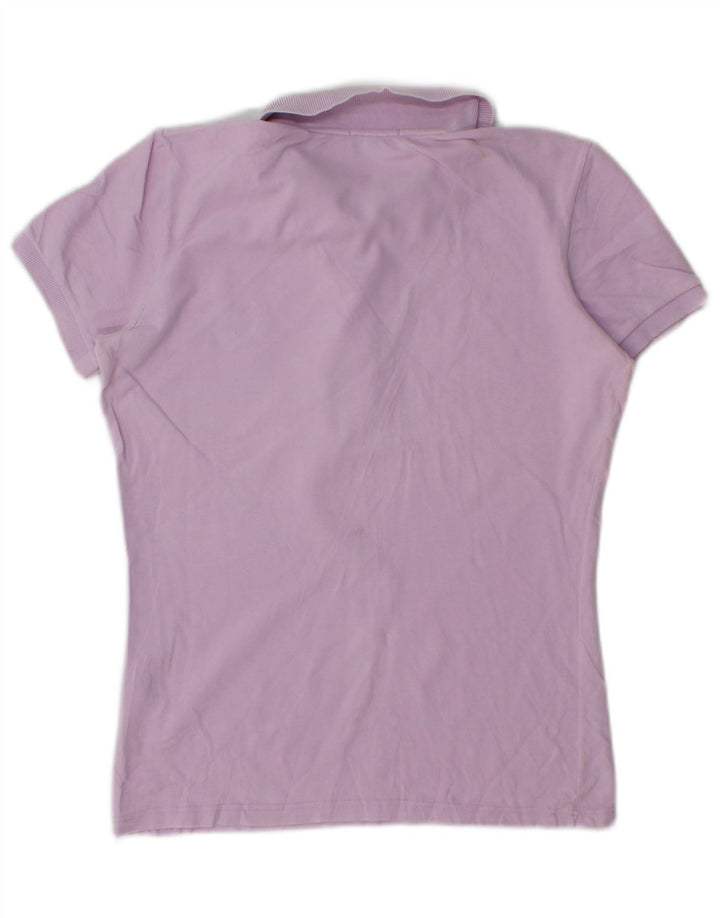 Fred Perry γυναικείο μπλουζάκι πόλο UK 12 μεσαίο μωβ βαμβακερό