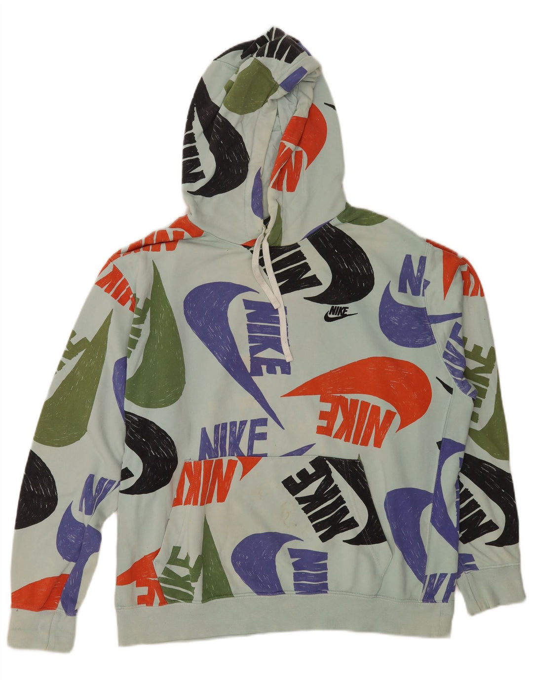 Ανδρικό γραφικό κουκούλα Nike XL Μπλε βαμβακερό