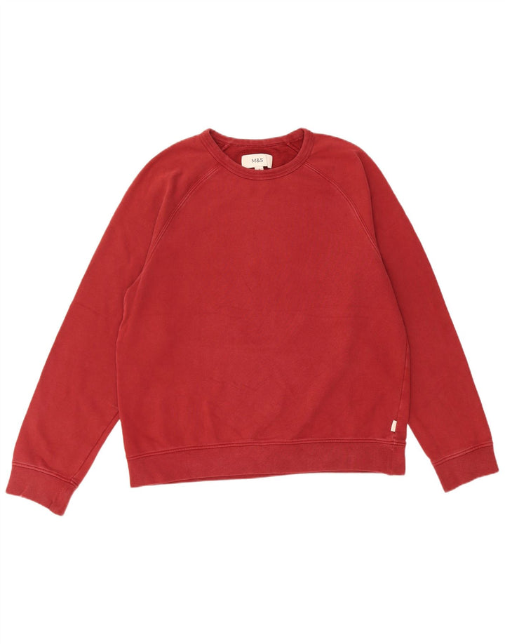 Ανδρικό φούτερ Marks & Spencer Jumper Μεσαίο μπορντό βαμβακερό
