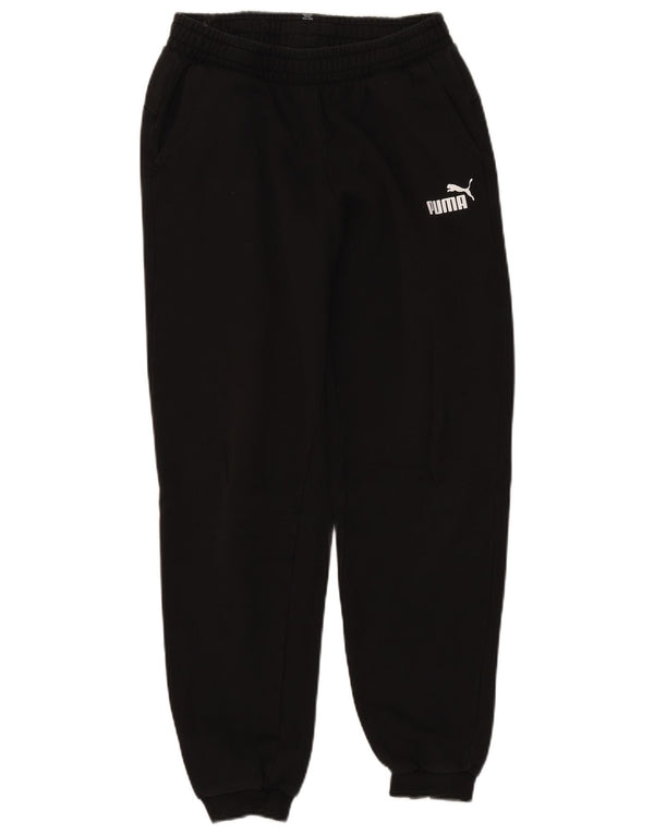 Puma Boys Tracksuit Trousers Joggers 15-16 ετών Μαύρο βαμβακερό