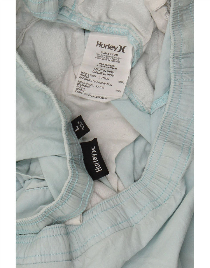 Ανδρικό σορτς Chino Hurley μεγάλο W36 Μπλε βαμβακερό