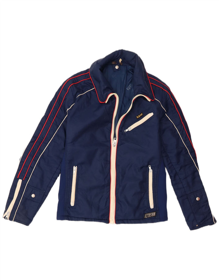 McGregor Γυναικείο τζάκετ αντιανεμικό UK 12 Medium Navy Blue Colourblock