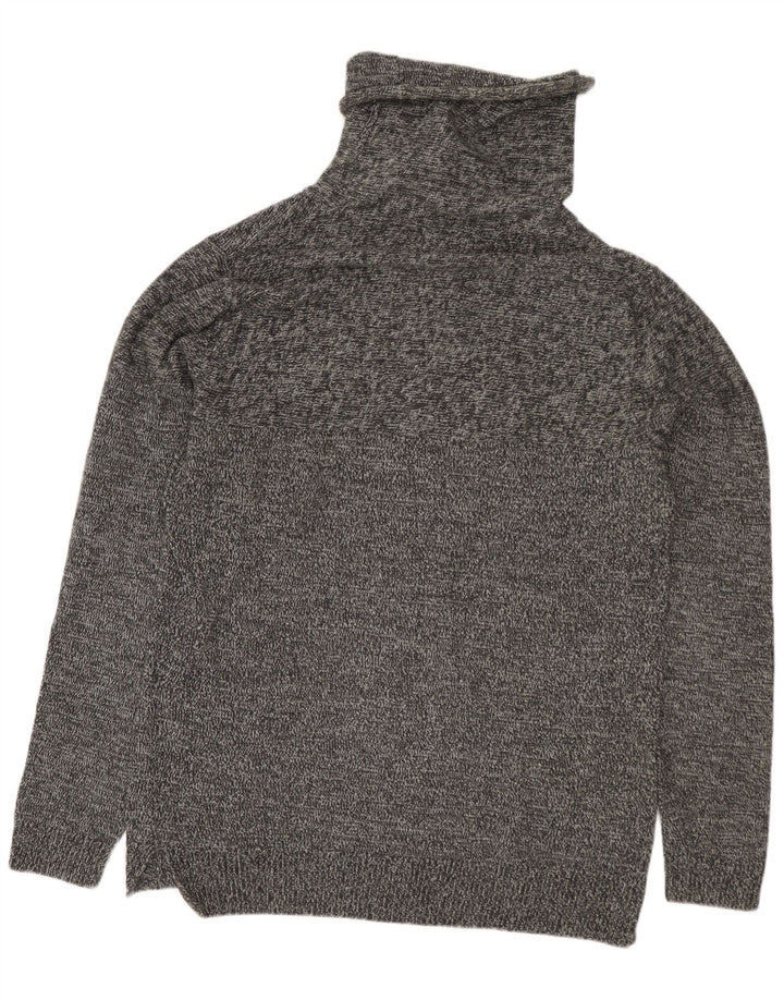 Jack & Jones Ανδρικό πουλόβερ με ρολό λαιμόκοψη, βαμβακερό μεσαίο γκρι