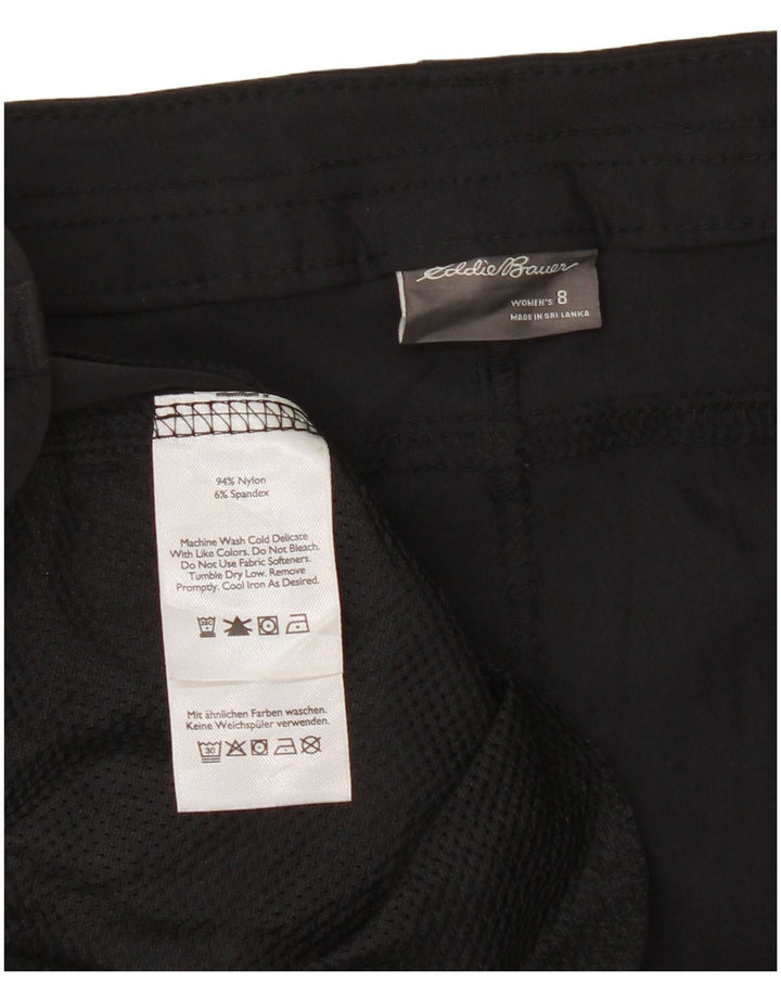 Γυναικείο σορτς πεζοπορίας Eddie Bauer US 8 Medium W30 μαύρο νάιλον