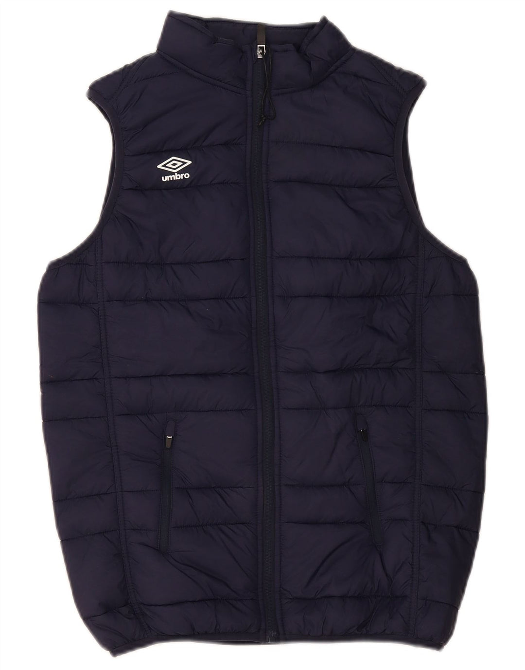 UMBRO Boys Padded Gilet 13-14 Years XL Navy Blue Nylon