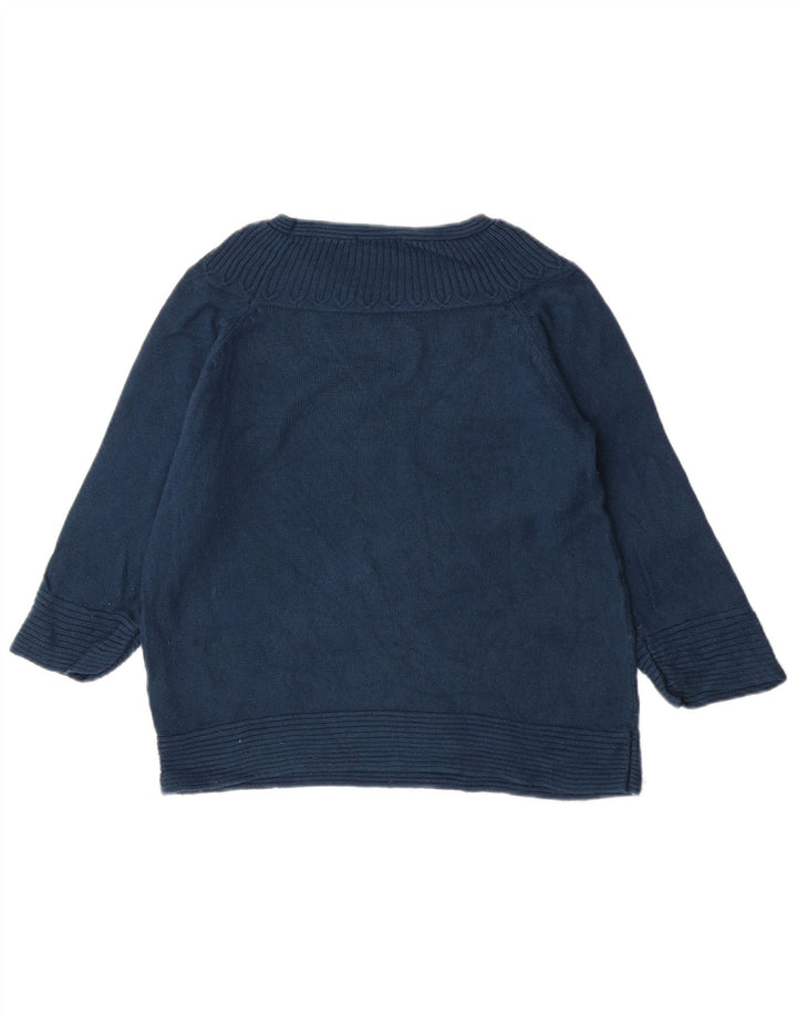 Marks & Spencer Γυναικείο πουλόβερ με λαιμόκαυστο UK 14 Medium Blue