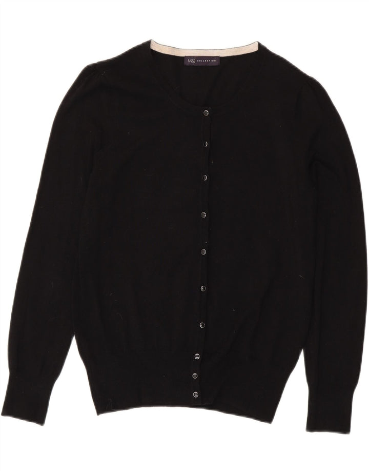 MARKS & SPENCER Womens Cardigan Sweater UK 10 Small Black