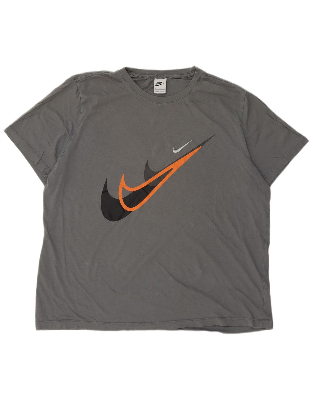 Ανδρικό γραφικό μπλουζάκι Nike 2XL γκρι βαμβακερό