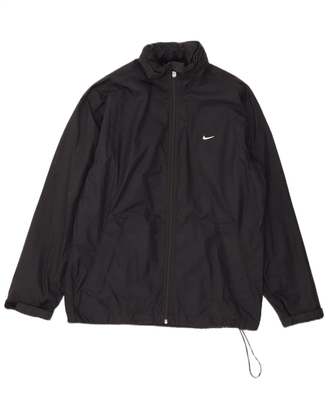 Ανδρικό μπουφάν βροχής με κουκούλα Nike UK 36/38 μικρό μαύρο νάιλον
