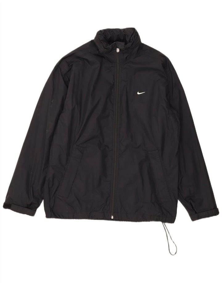 Ανδρικό μπουφάν βροχής με κουκούλα Nike UK 36/38 μικρό μαύρο νάιλον