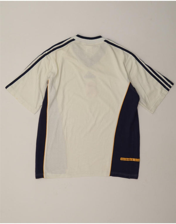 Ανδρικό T-Shirt Adidas Real Madrid Top UK 40/42 Medium Off White Colourblock