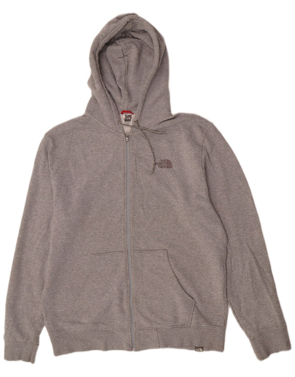 Ανδρικό πουλόβερ με κουκούλα με φερμουάρ North Face XL, βαμβακερό γκρι