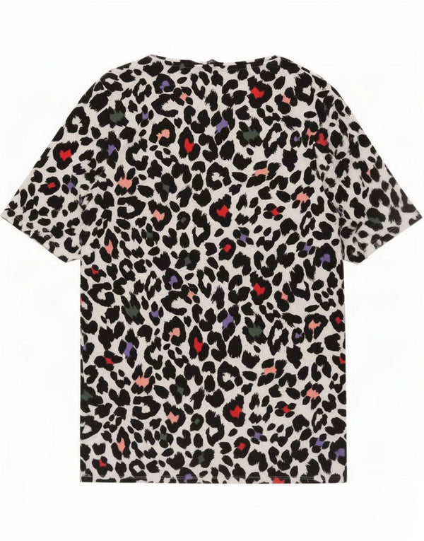 Marks & Spencer Γυναικείο T-Shirt Top UK 16 Large πολύχρωμο ζωικό τύπωμα