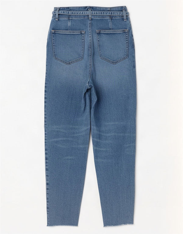 Hollister Womens High Waist Tapered Jeans US 7 Medium W28 L27 Blue Cotton