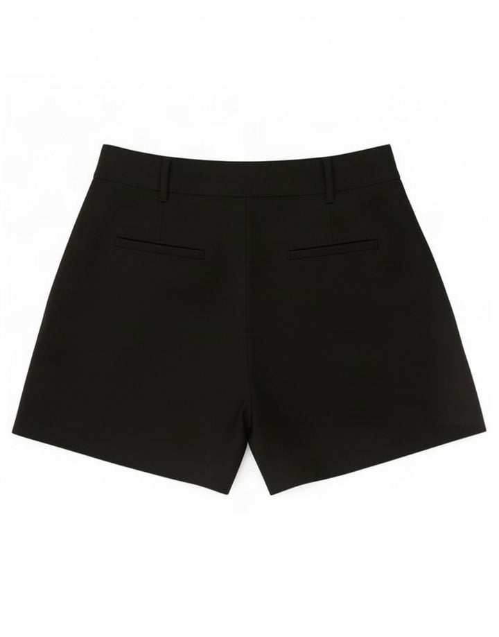 Zara Γυναικείο σορτς Chino με καρφίτσα μεσαίο μαύρο W28