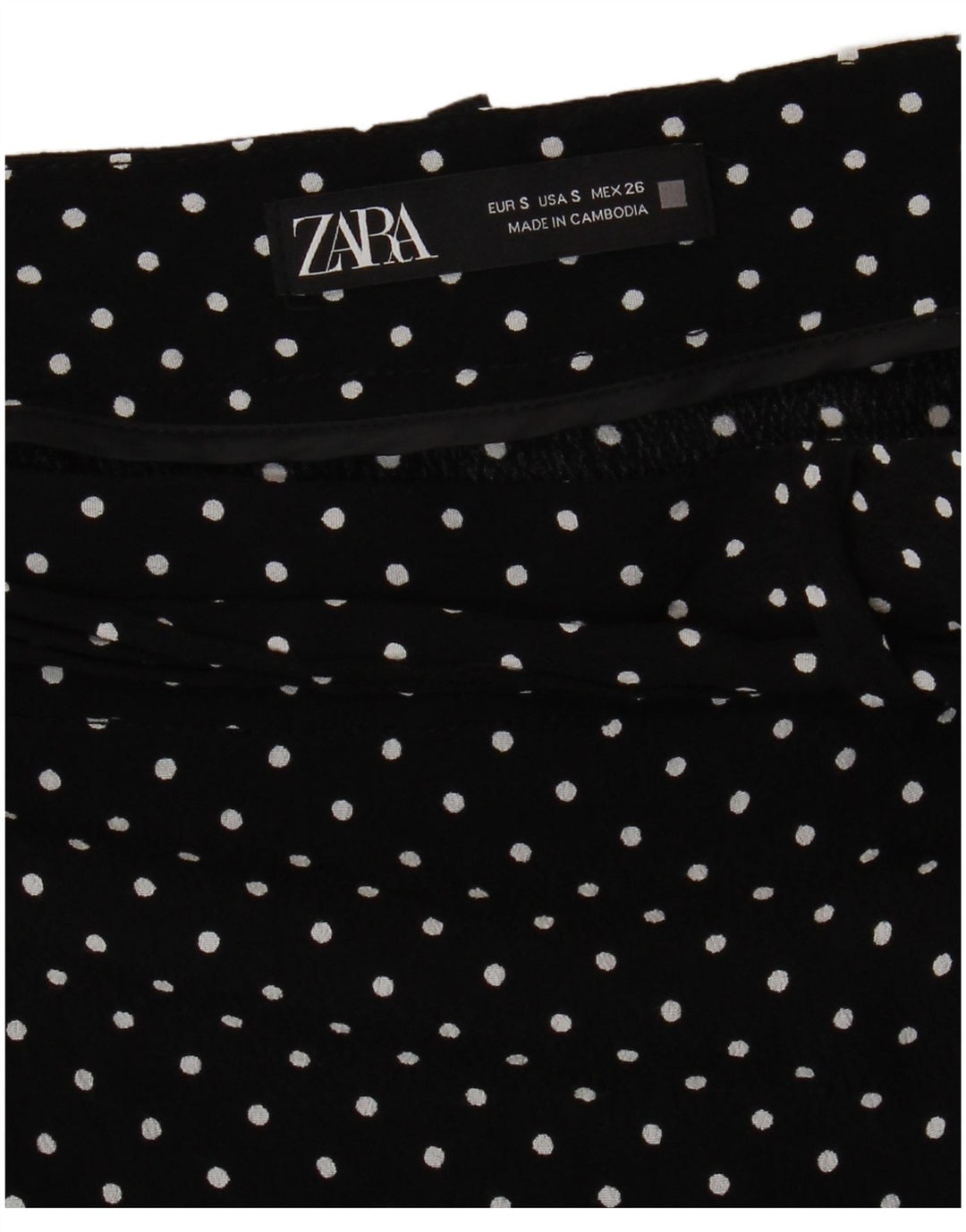 Γυναικείο σορτς ZARA Casual Small W26 Μαύρο πουά