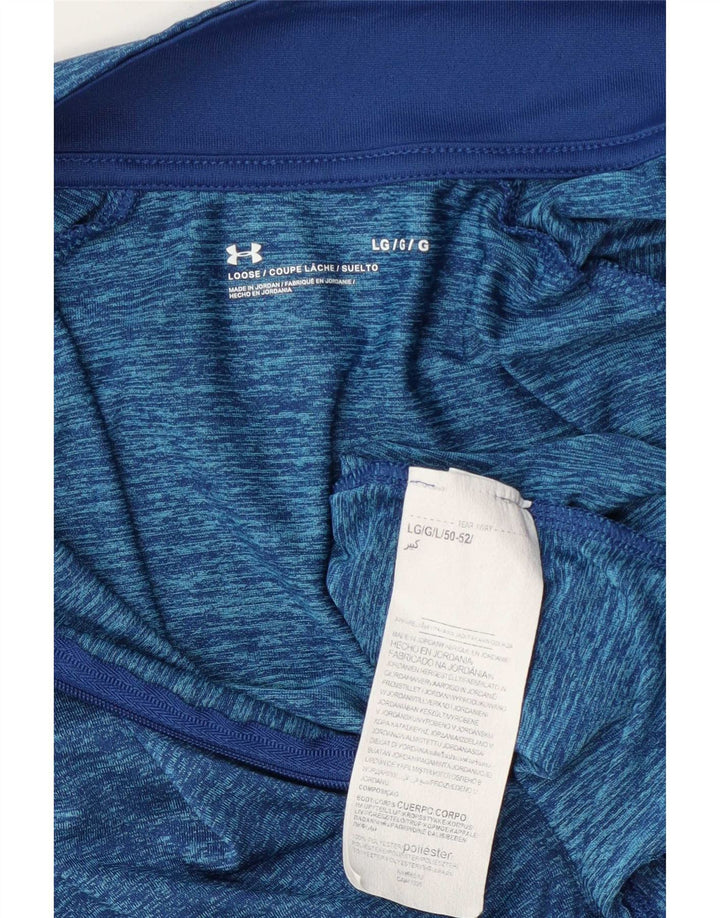 Ανδρική φόρμα πουλόβερ με φερμουάρ Under Armour Top Large Blue Flecked
