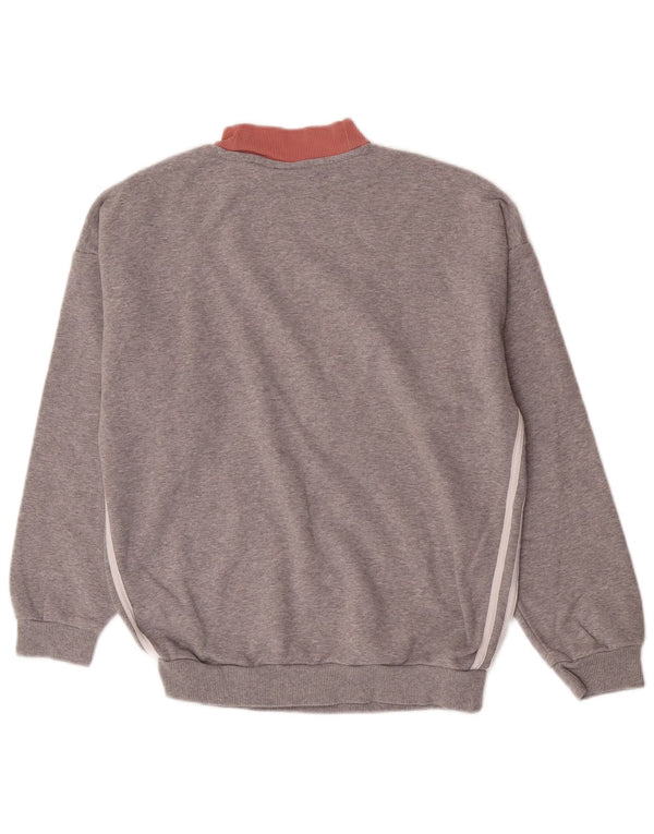 Γυναικεία φούτερ Adidas Jumper UK 12 Βαμβακερό μεσαίο γκρι χρώμα