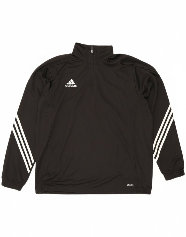 Adidas Ανδρική φόρμα πουλόβερ με φερμουάρ Climalite Top XL Μαύρο Πολυεστέρας