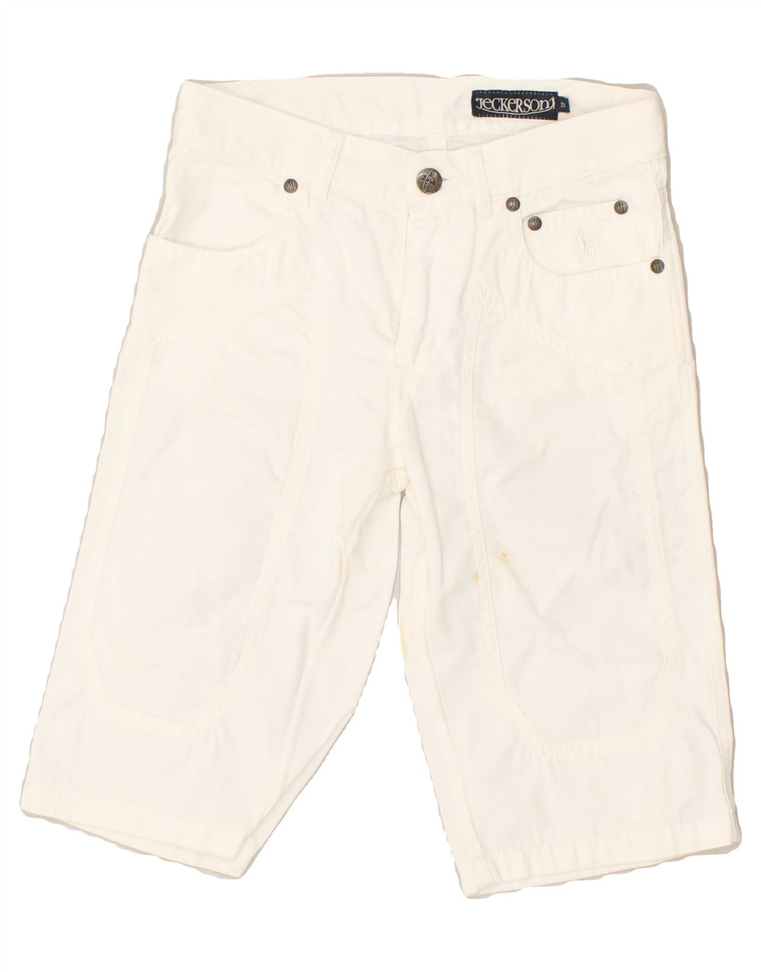 JECKERSON Womens Casual Shorts W26 Small White Cotton | Vintage Jeckerson | Thrift | Second-Hand Jeckerson | Used Clothing | Messina Hembry 