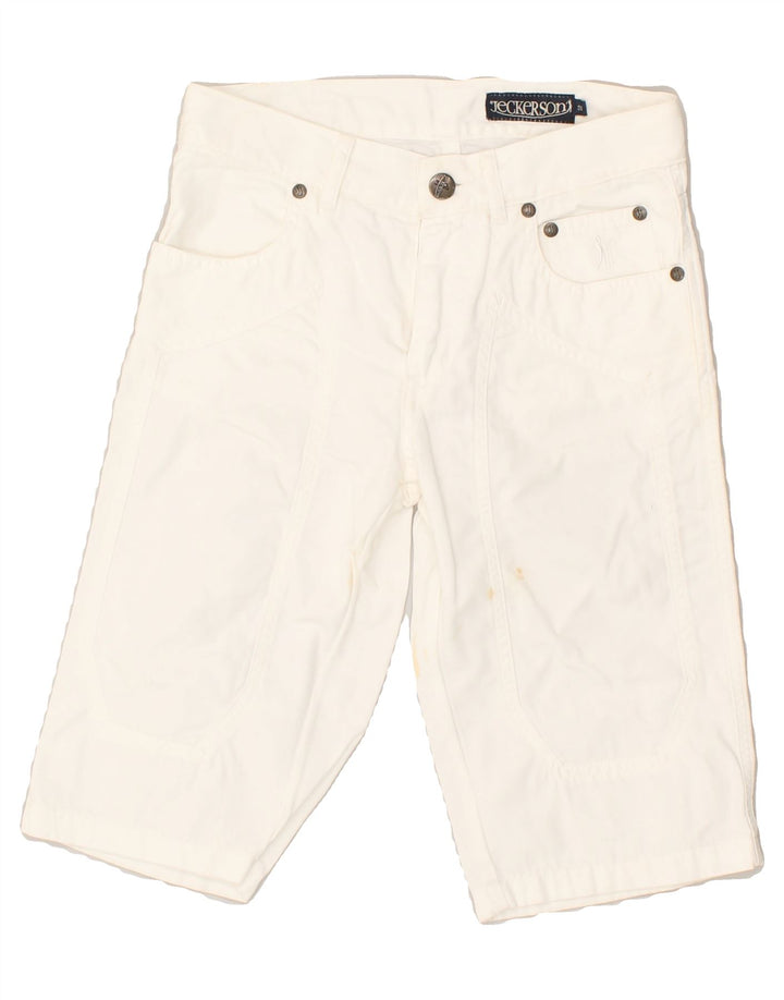 JECKERSON Womens Casual Shorts W26 Small White Cotton | Vintage Jeckerson | Thrift | Second-Hand Jeckerson | Used Clothing | Messina Hembry 