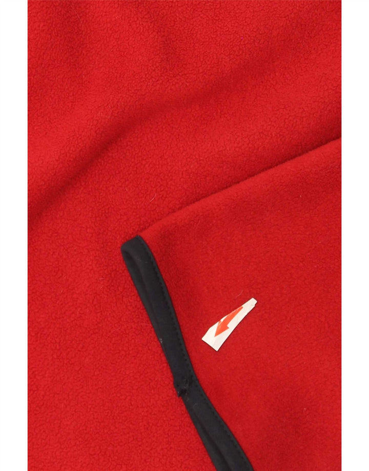 Nautica Ανδρικό φερμουάρ με λαιμόκοψη Fleece Jumper Μεγάλο Κόκκινο Colourblock Πολυεστέρας