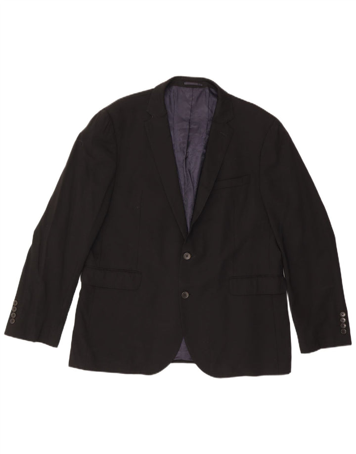 Ανδρικό μπουφάν μπλέιζερ John Lewis Tailored Fit 2 κουμπιών UK 44 2XL μαύρο μαλλί