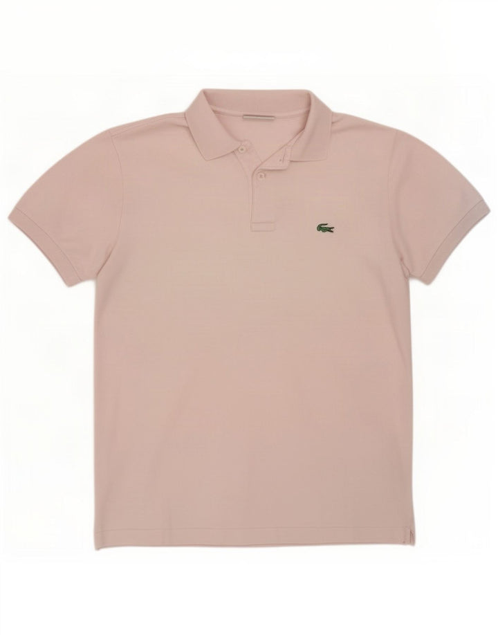 Lacoste Ανδρικό Πόλο Μπλουζάκι Μέγεθος 4 Μεσαίο Ροζ Βαμβακερό