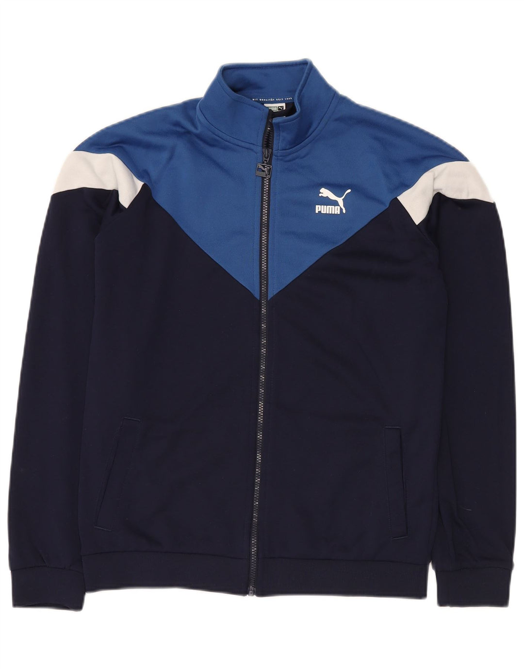Κορυφαία φόρμα PUMA για αγόρια μπουφάν 15-16 ετών Navy Blue Colorblock Πολυεστέρας