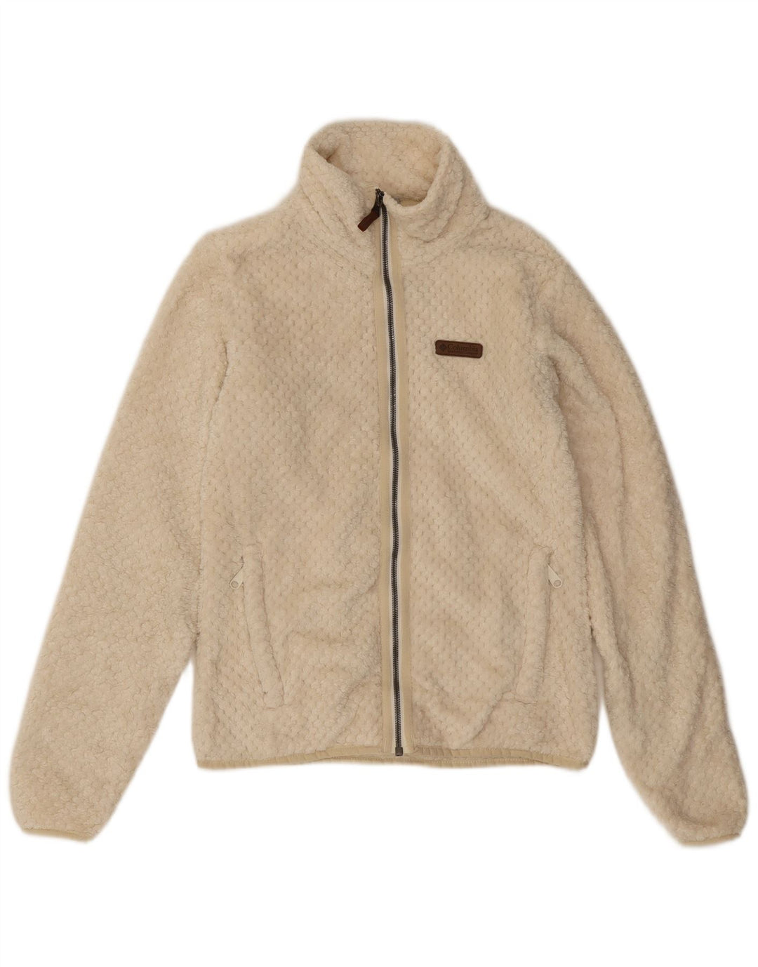 Columbia Γυναικείο Fleece Jacket UK 10 Small Off White Polyester