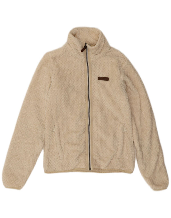 Columbia Γυναικείο Fleece Jacket UK 10 Small Off White Polyester