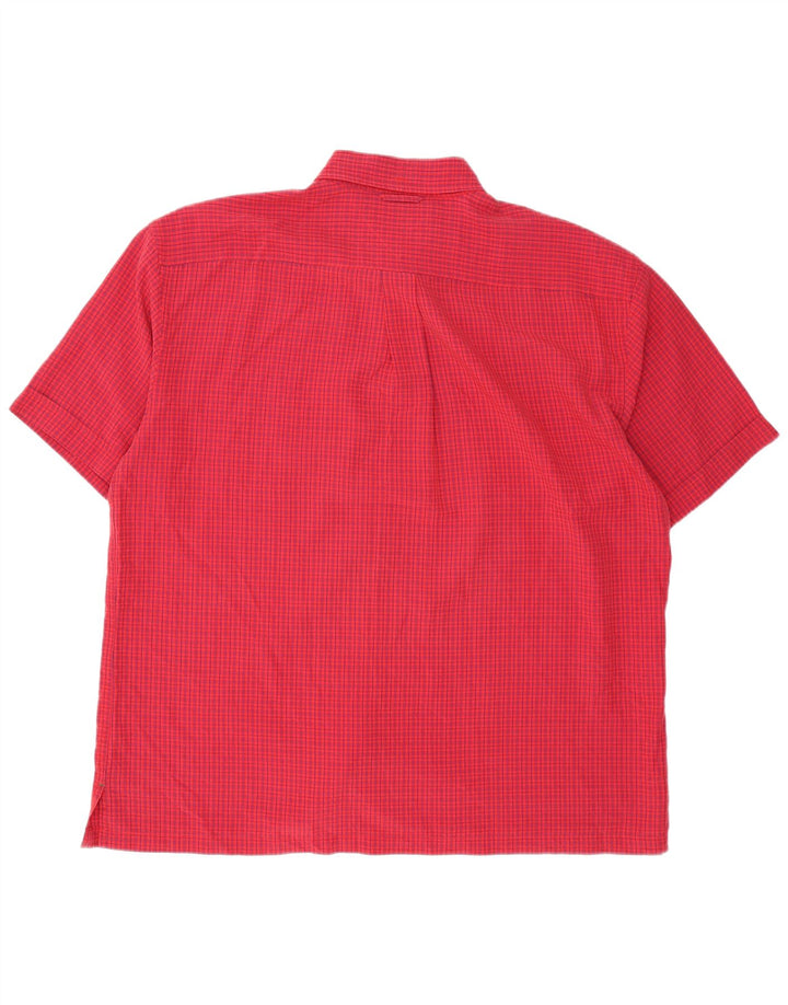 Ανδρικό κοντομάνικο πουκάμισο Tommy Hilfiger XL Red Gingham Rayon