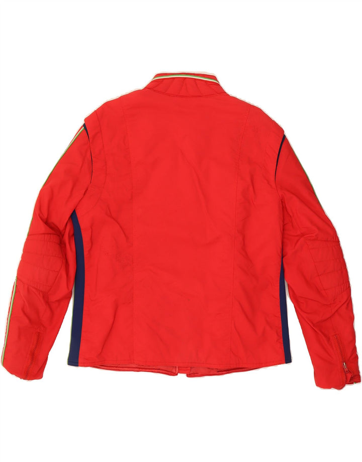 ELHO Mens Racer Jacket UK 38 Medium Red Polyamide Vintage Elho and Second-Hand Elho from Messina Hembry 
