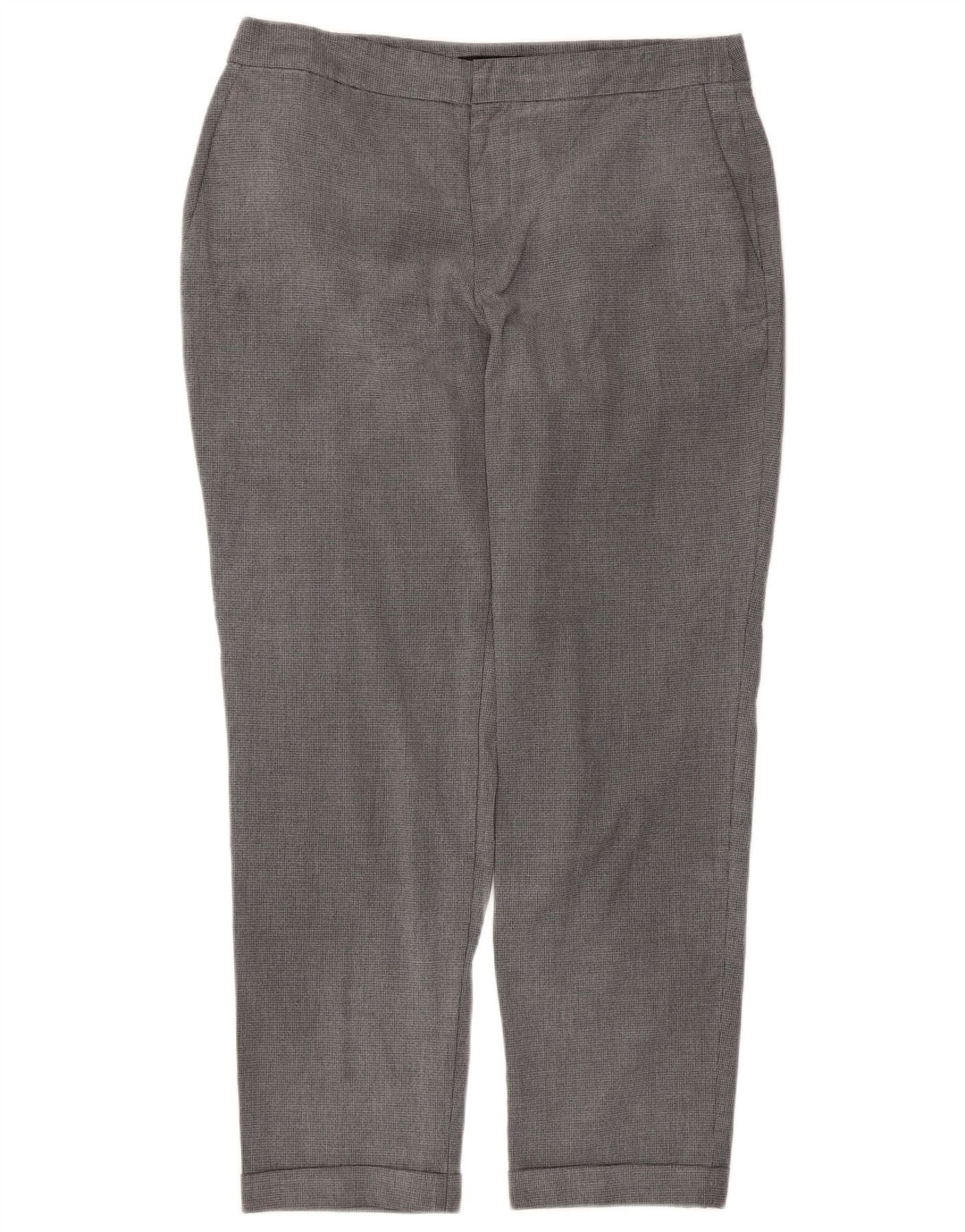 Zara Γυναικείο ίσιο παντελόνι Chino EU 40 Medium W30 L27 Grey Houndstooth