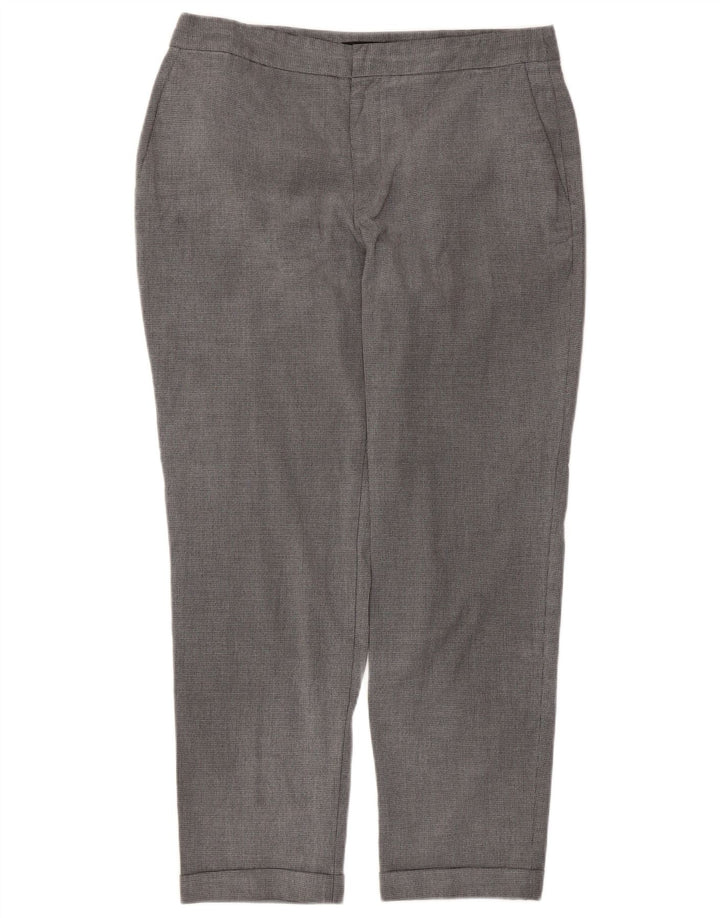 Zara Γυναικείο ίσιο παντελόνι Chino EU 40 Medium W30 L27 Grey Houndstooth
