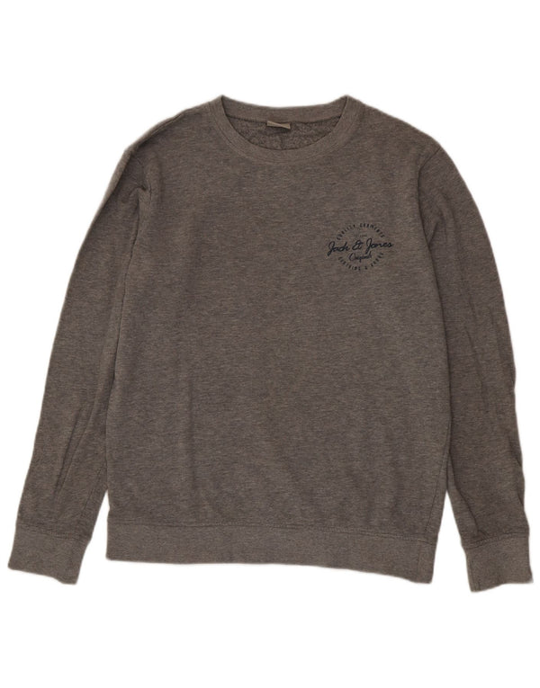 Ανδρικό φούτερ Jack & Jones από βαμβακερό μεσαίο γκρι
