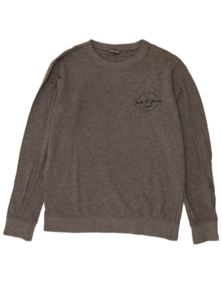 Ανδρικό φούτερ Jack & Jones από βαμβακερό μεσαίο γκρι