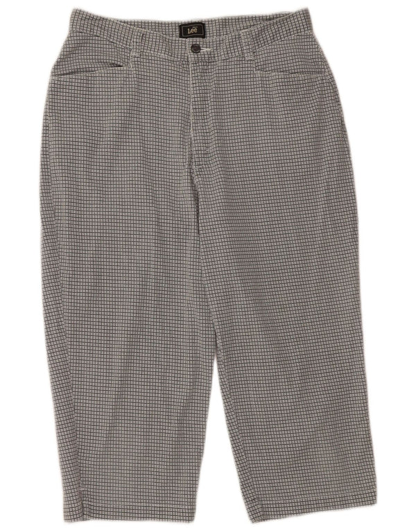 Γυναικείο ψηλόμεσο παντελόνι Capri LEE US 12 Large W30 L19 Γκρι βαμβακερό