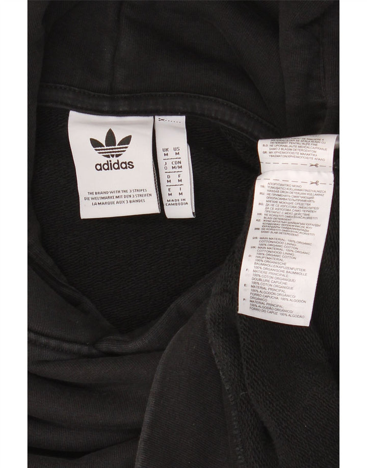 Ανδρικό κουκούλα ADIDAS, μεσαίο μαύρο βαμβακερό