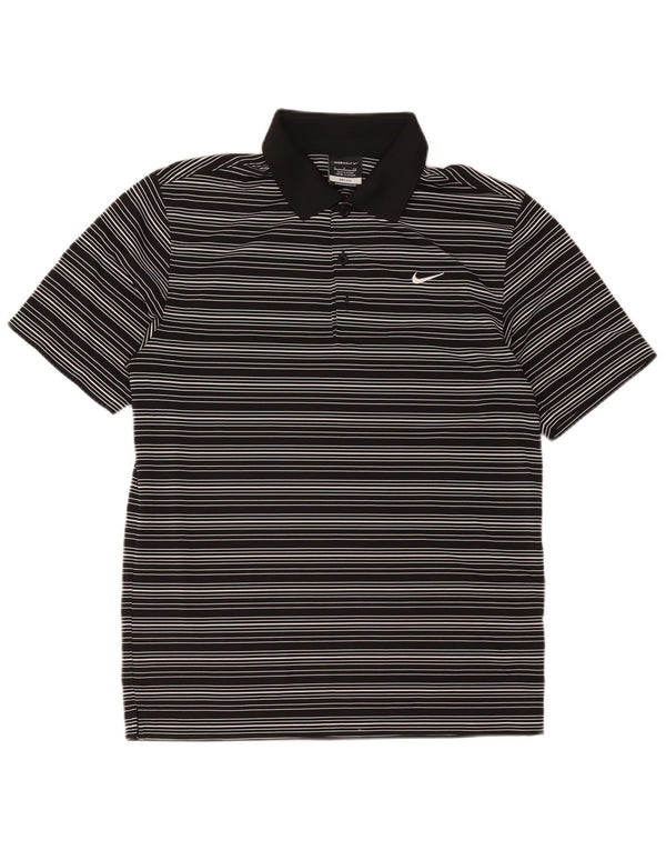 Ανδρικό μπλουζάκι Nike Dri Fit Polo Μικρό μαύρο ριγέ πολυεστέρα