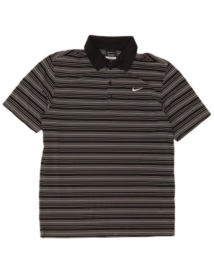 Ανδρικό μπλουζάκι Nike Dri Fit Polo Μικρό μαύρο ριγέ πολυεστέρα