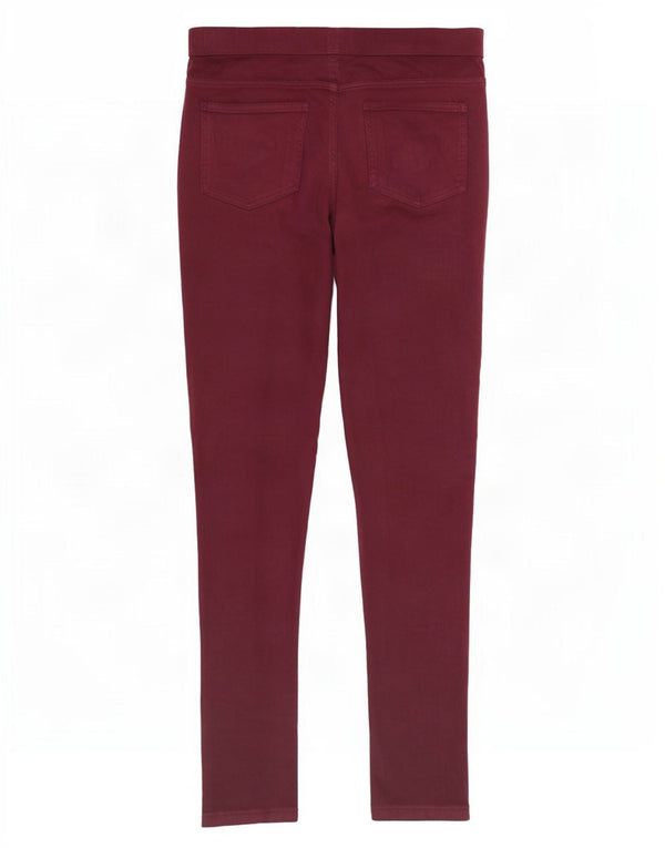 Marks & Spencer Γυναικείο Skinny Casual Παντελόνι UK 12 Medium W28 L27 Burgundy