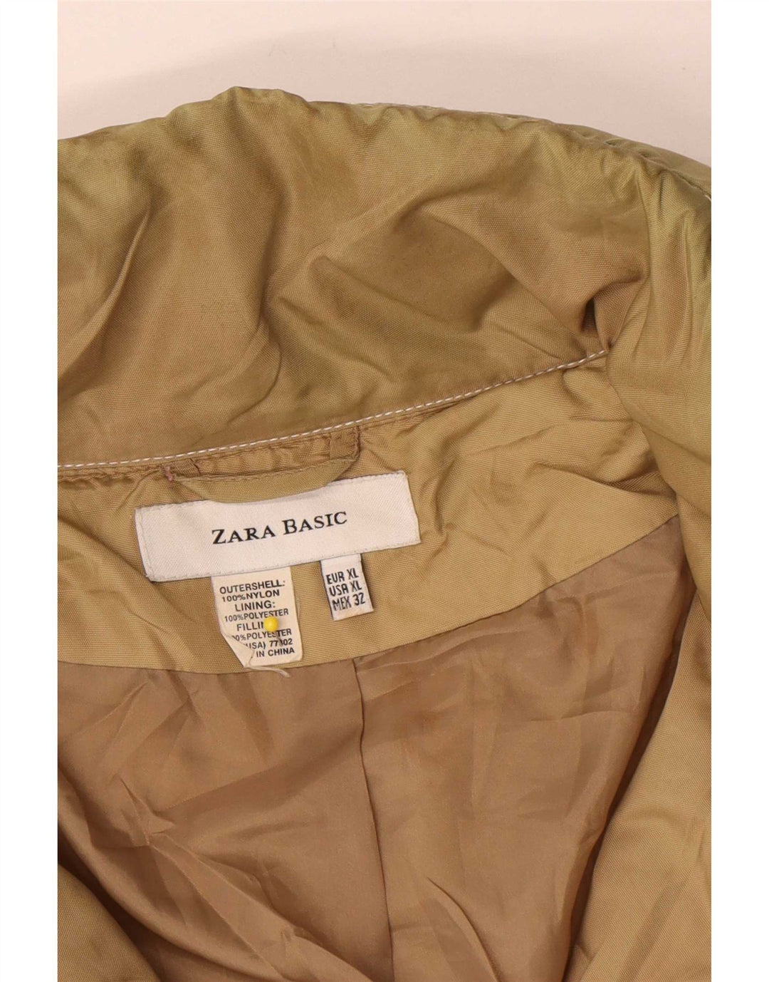 Zara Γυναικείο Utility Jacket UK 18 XL Beige Nylon