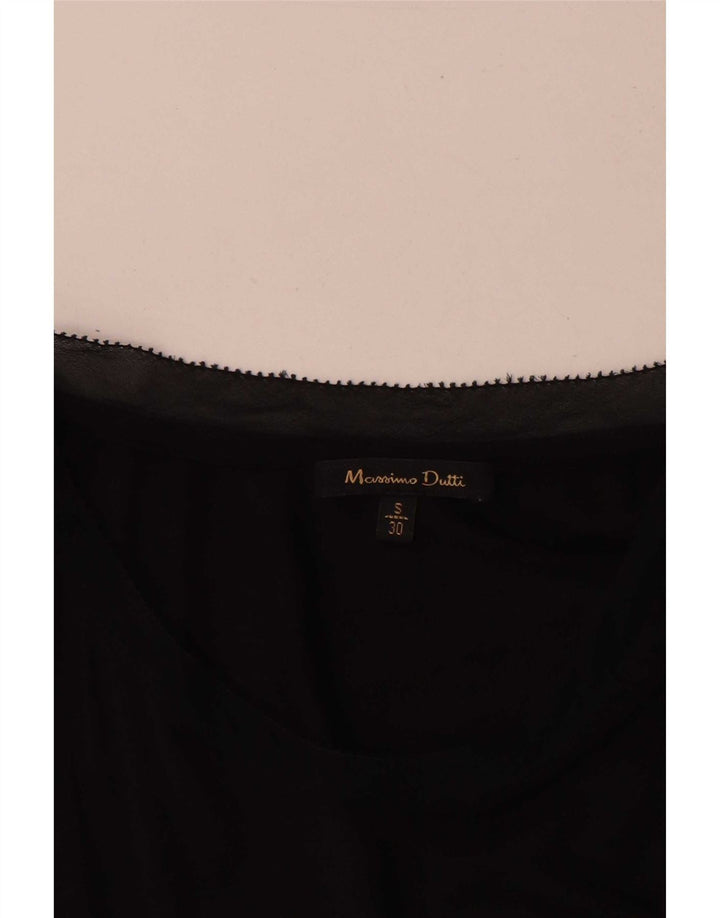 Massimo Dutti Γυναικεία Αμάνικη Μπλούζα Τοπ UK 10 Small Black